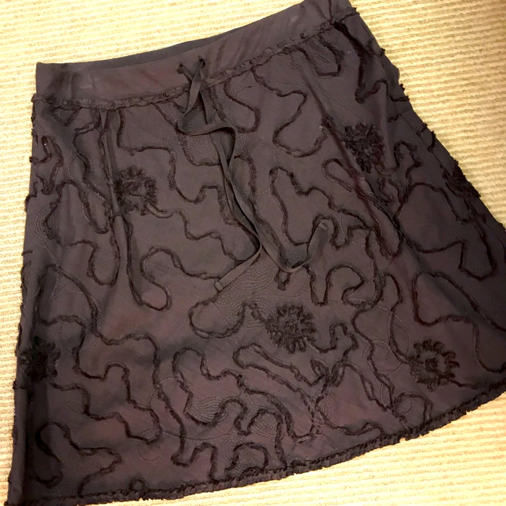 Max Studio skirt, soutache style trim, Medium